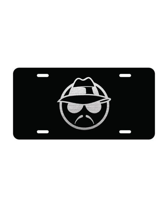 Other - LOWRIDER LOW RIDER Art Silver Black Aluminum Novelty License Tag Plate